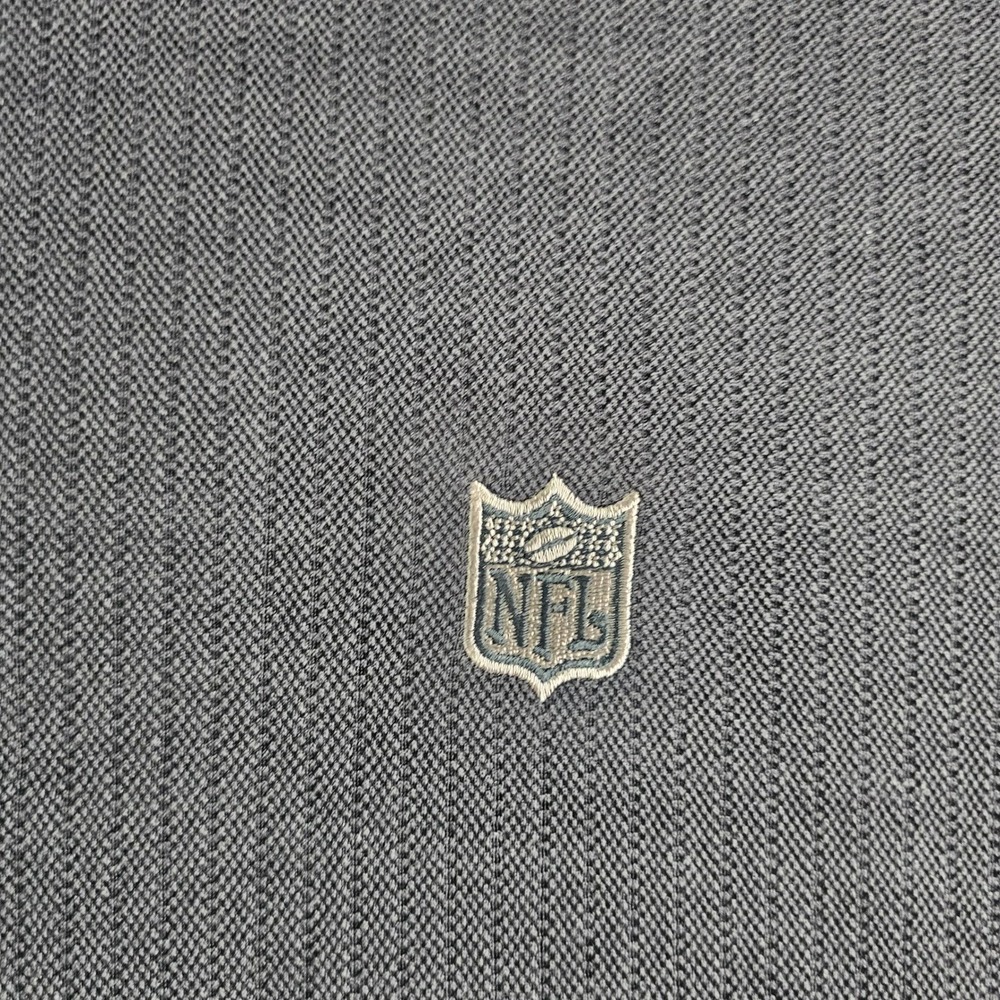Reebok NFL Equipment Mens Black Textured Knit Short Sleeve Polo Shirt 2XL
